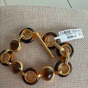 Elegant Gold and Brown Bracelet